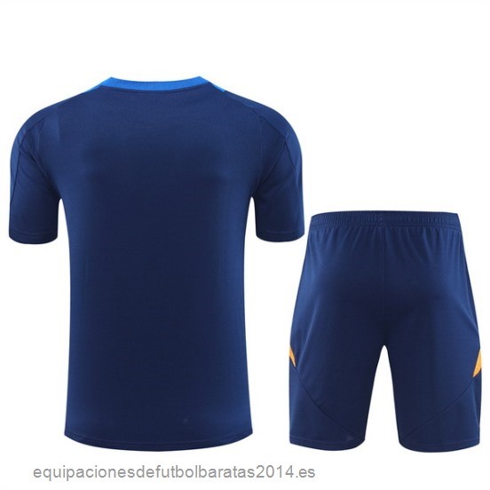Nuevo Entrenamiento Conjunto Completo Juventus 24/25 Azul Marino Naranja Baratas